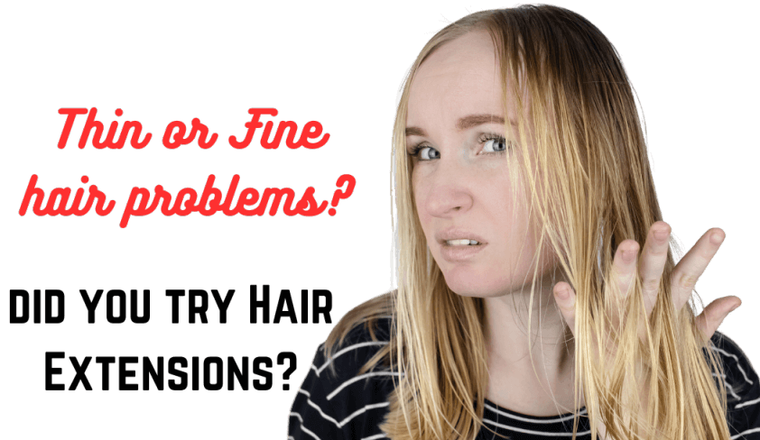 woman with thin fine hair