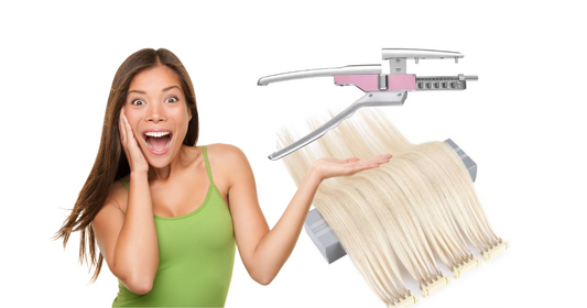 6d hair extensions woman in benalmadena