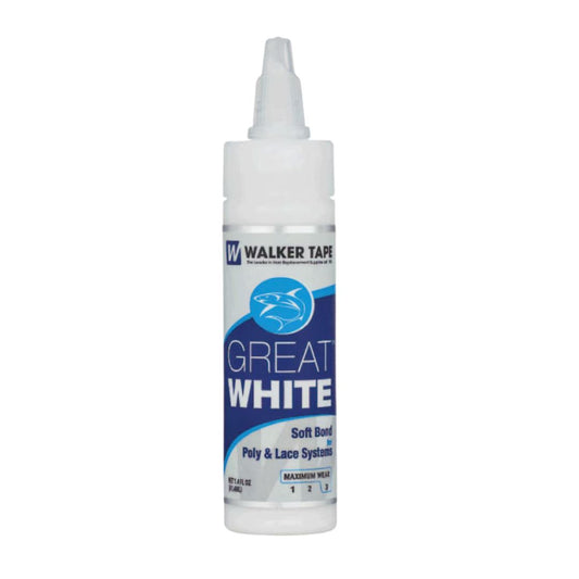 Walker Tape Great White Hair System Glue – Water-Based Adhesive for Sensitive Skin (Clear, Low Odor)