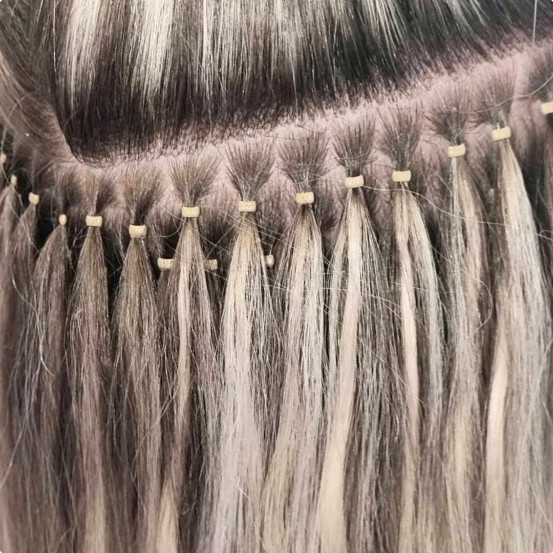 Instalación de extensiones de cabello con queratina